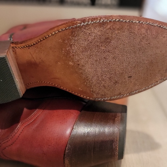 Vintage 1970s/1980s Frye Boots Size 7B Burnt Cherry 6253 - Picture 9 of 14